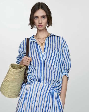 Mango Brenda Striped Cotton Shirt