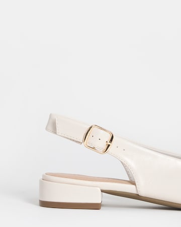 Skylark Flat Peep Toe Slingback Shoes - Extra Wide Fit (EEE)