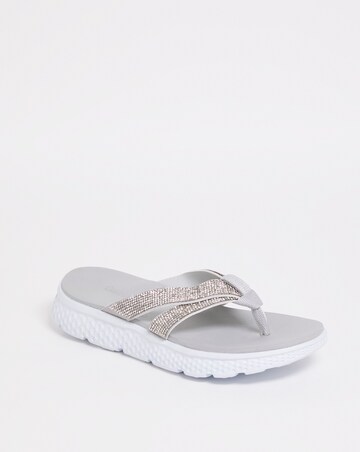 Cushion Walk Glitzy Toe Post Sandal E Fit