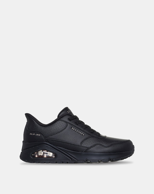 Skechers Black Uno Banksia Slip In Luxe Trainers - Wide Fit (E)