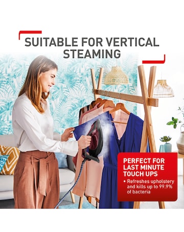 Tefal Steam Generator Iron 1.8L 7.5 Bar Pro Express Protect Black & Burgandy