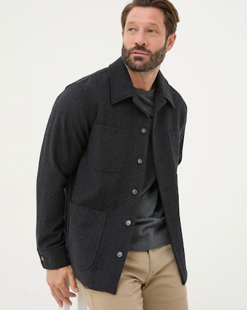 Fatface Wool Check Worker Jacket