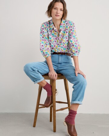 Seasalt Cornwall Hope Cottage Blouse Spring Tulips Chalk