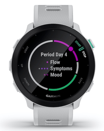 Garmin Forerunner 55 GPS Running Smart Watch - White