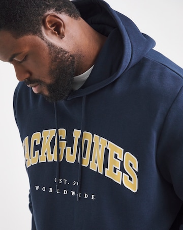 Jack & Jones Caleb Varsity Hoodie - Navy