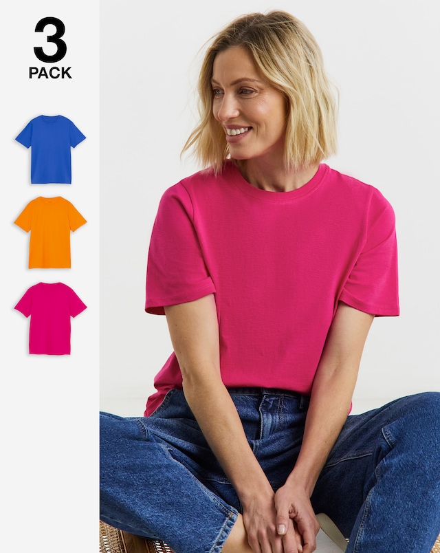 3 Pack Crew Neck T-Shirts