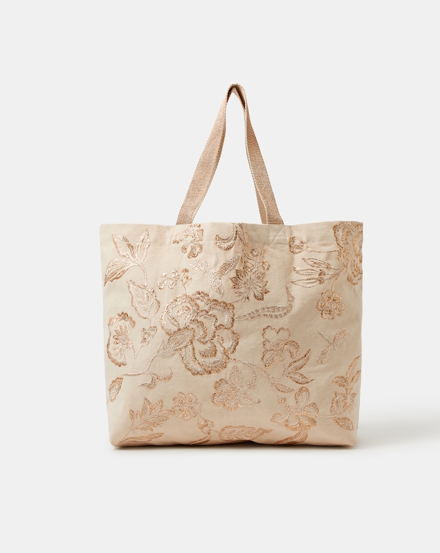 Accessorize Embroidered Shopper Bag
