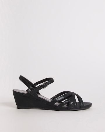 Peep Toe Wedge Occasion Sandal - Extra Wide Fit (EEE)