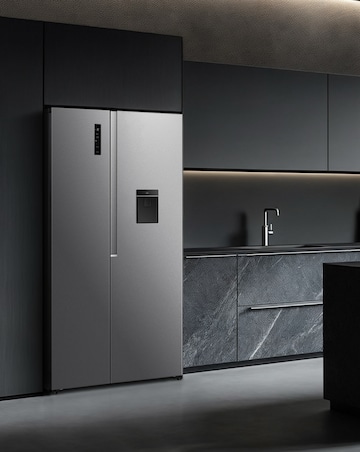 Fridgemaster MS91558DES NonPlumbed Total No Frost American Fridge Freezer Silver