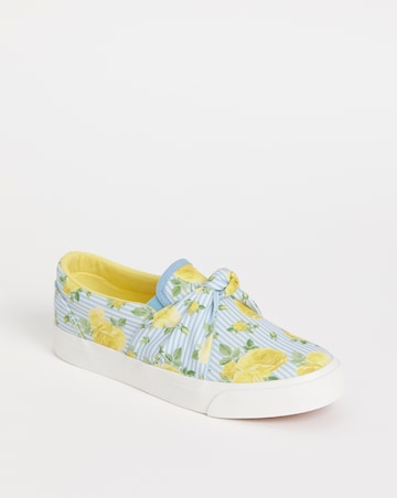 Joe Browns Blue Slip On Pump- Extra Wide Fit (EEE)