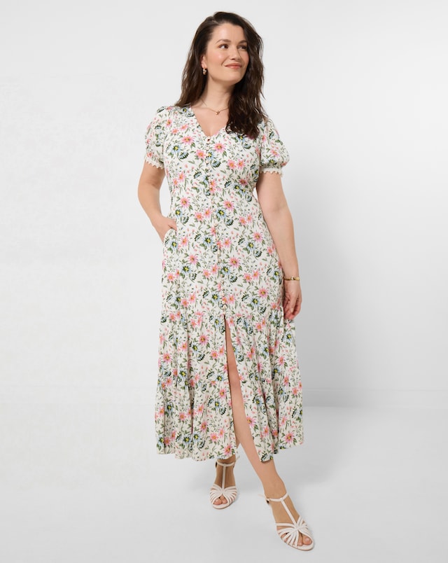 Joe Browns Penelope Printed Crinkle Maxi Dress