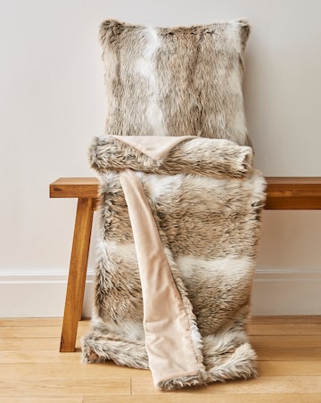 Faux Fur Striped Animal Throw