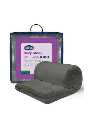 Silentnight Deep Sleep Ultimate 10cm Mattress Topper - Charcoal