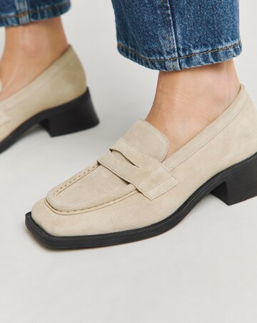 Westerly Low Block Heel Suede Loafers - Extra Wide Fit (EEE)