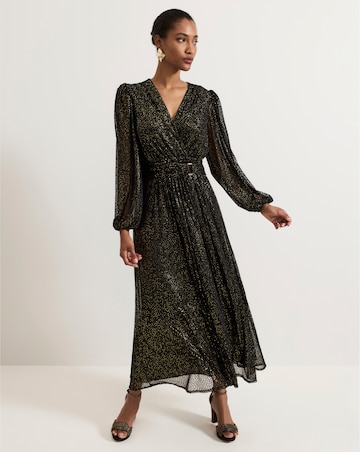 Phase Eight Emre Shimmer Burnout Midi Dress