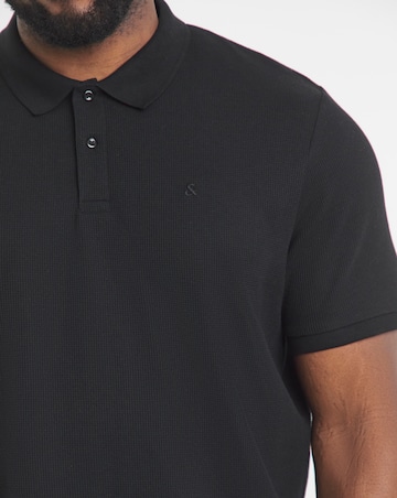 Jack & Jones Austin Waffle Polo - Black
