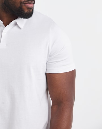 Pure Cotton Jersey Polo Long Length- White