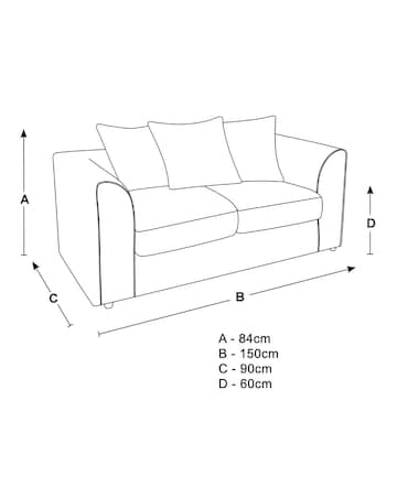 Missy Chenille 2 Seater Sofa