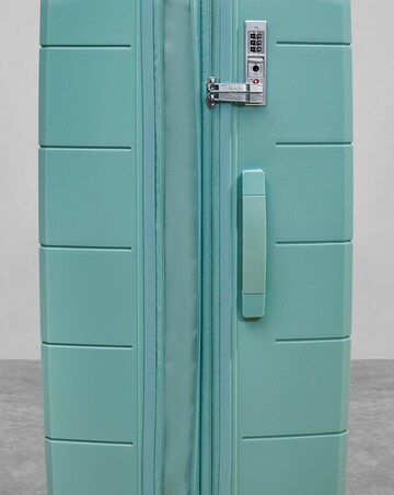 Rock Pixel Cabin Suitcase - Pastel Green