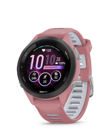Garmin Forerunner 265S Music Smart Watch - Pink/Powder Grey