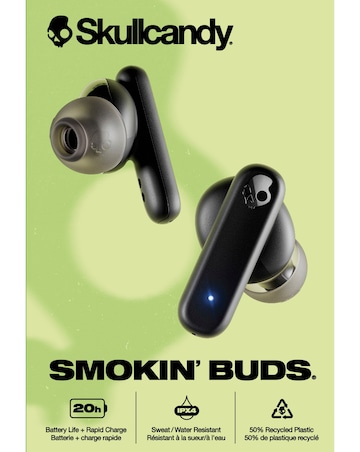 Skullcandy Smokin' Buds True Wireless Earbuds - True Black