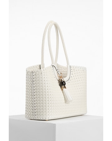 Luella Grey Lillie White Whipstitch Tote