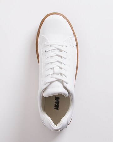 White Gum Sole Trainer Wide Fit