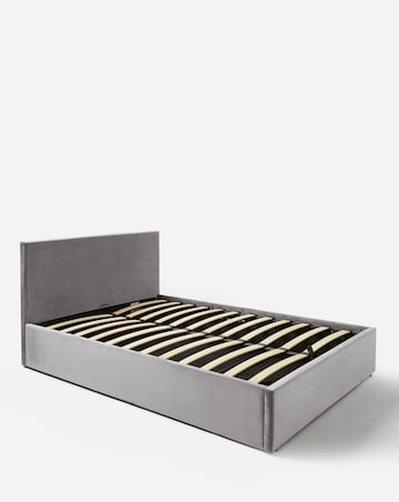 Hayden Velvet Ottoman Bed with 3 Layer Memory Foam Hybrid Mattress