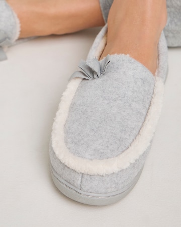 Loretta Ballet Slipper With Bow - Extra Wide Fit (EEE)