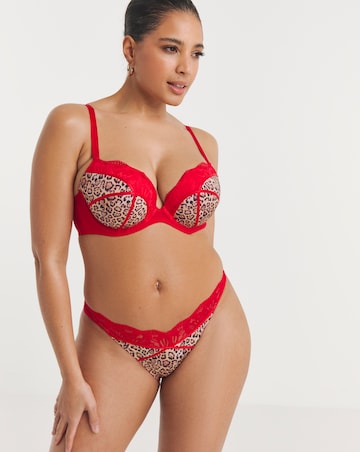 Ann Summers Instinctive Padded Plunge Wired Bra Red
