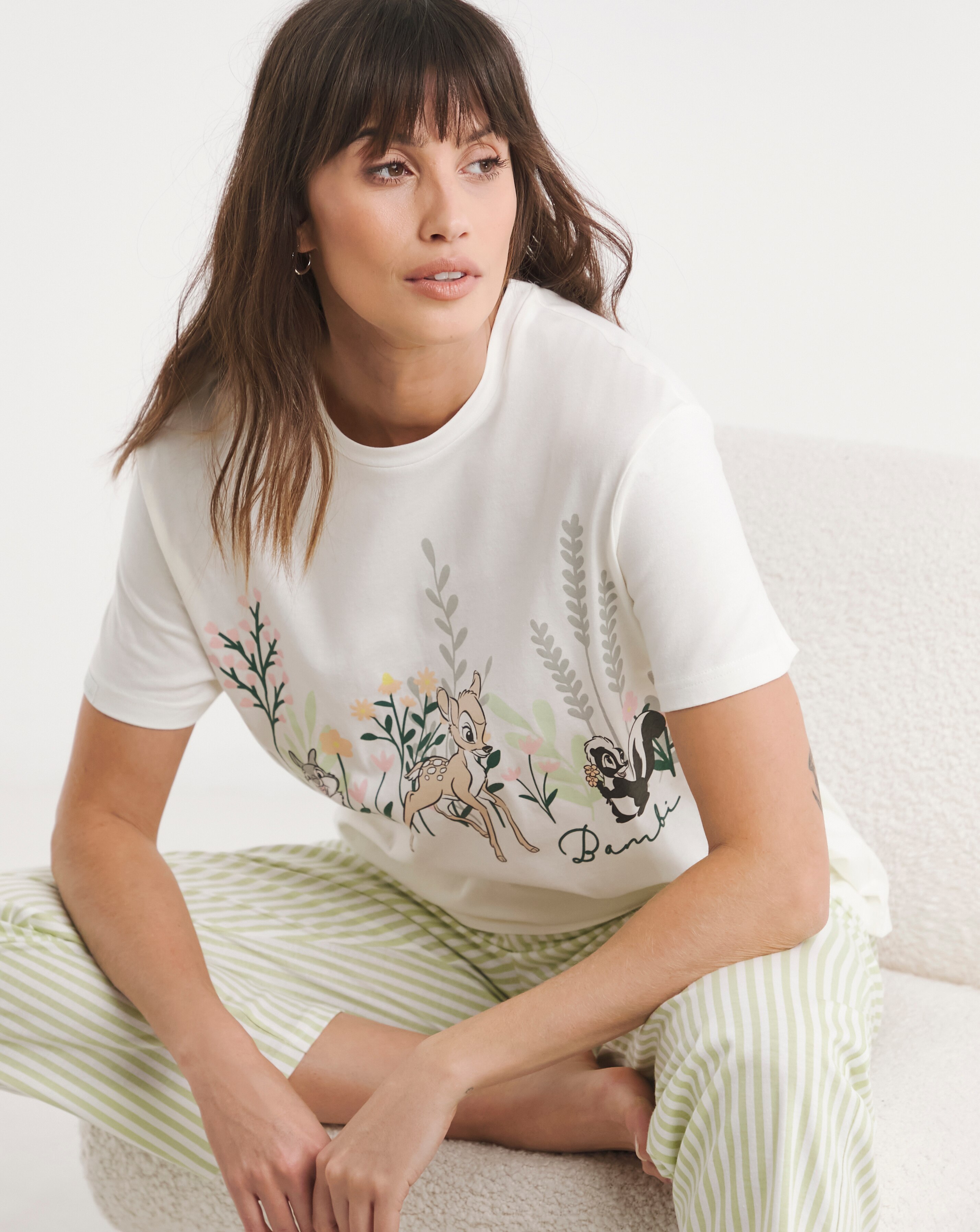 Bambi Cotton Wide Leg Pyjama Set