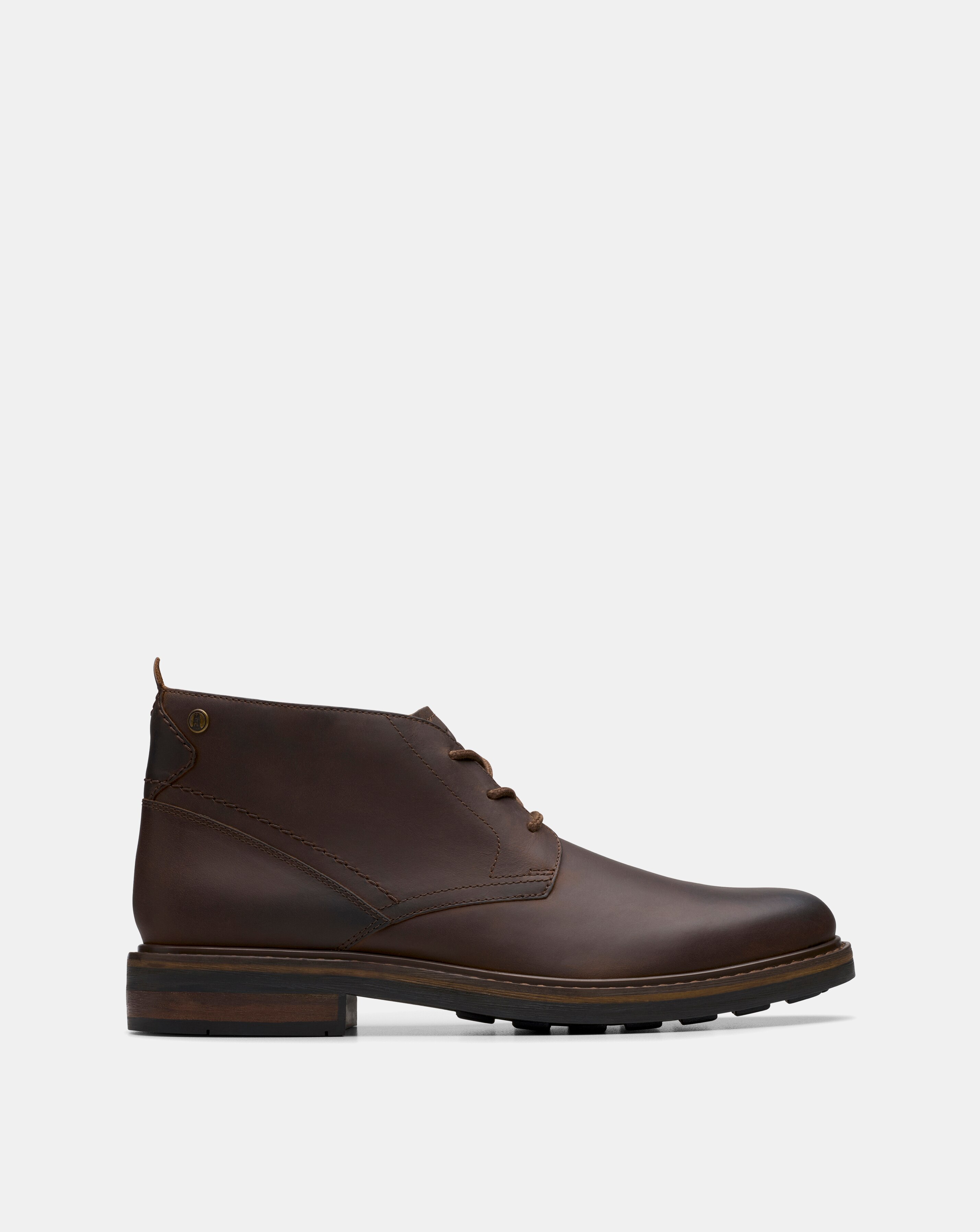 Clarks Newford Mid Boots - Beeswax Leather | JD Williams