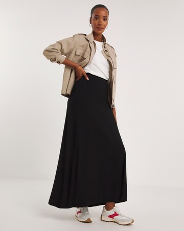 Black Jersey Maxi Skirt