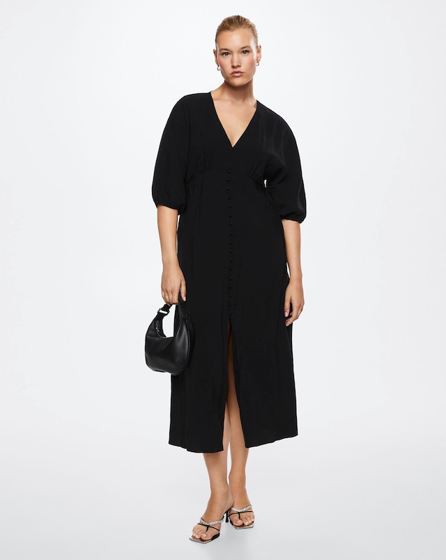 Mango Buttoned Midi Dress