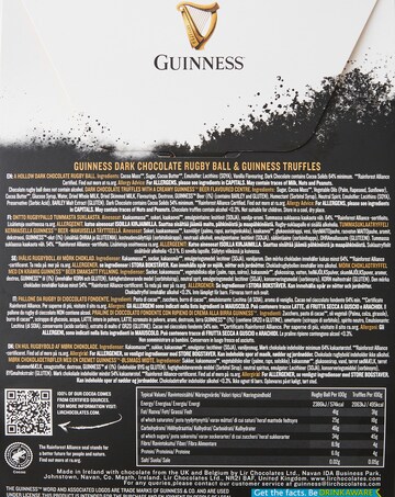 Guinness Dark Chocolate Rugby Ball Easter Egg 196g