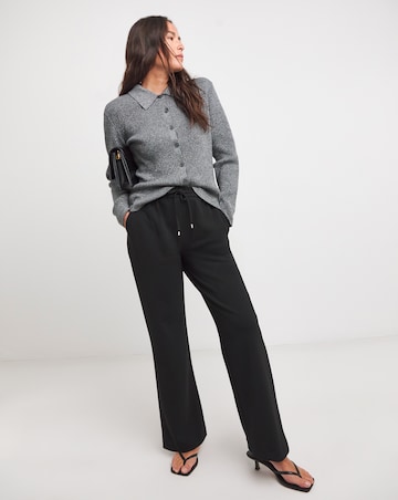 Glitter Collar Cardigan