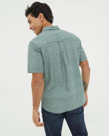 FatFace Geo Short Sleeve Print Shirt