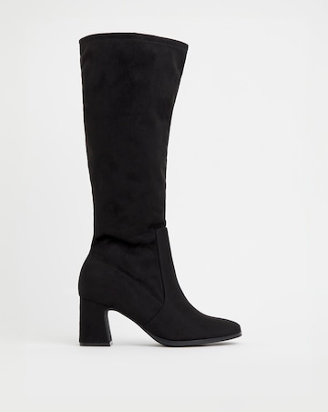 Chana Heeled Stretch Boots - Extra Wide Fit (EEE) Curvy/Super Curvy Calf