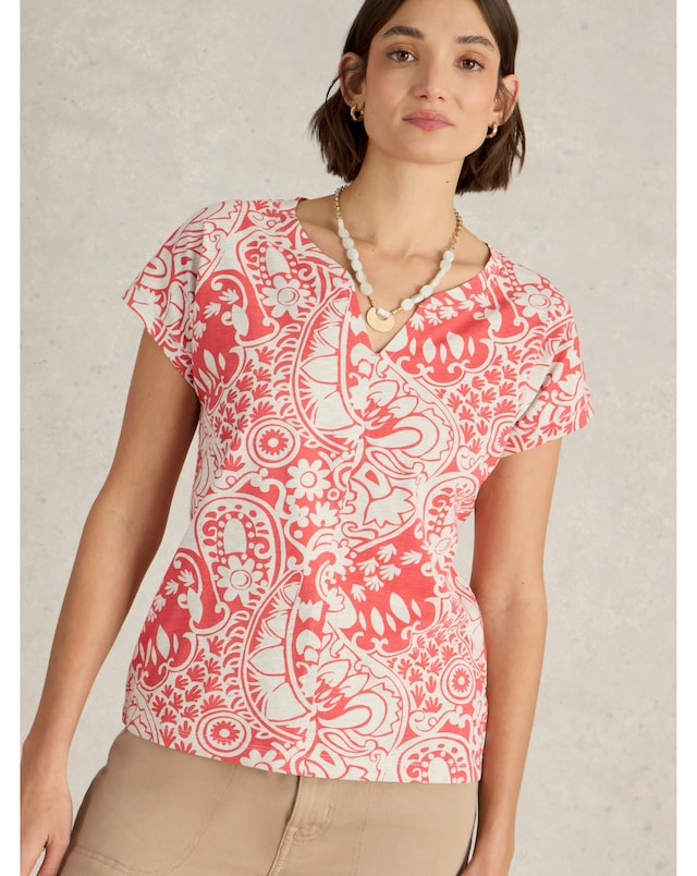 White Stuff Nelly Notch Neck T-Shirt