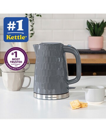 Russell Hobbs 26053 Textured Honeycomb Grey Kettle