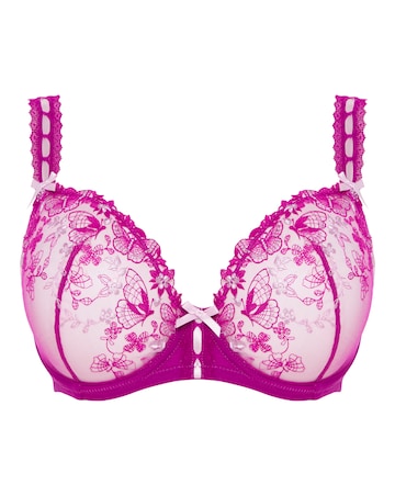 Joanna Hope Butterfly Embroidery Non Padded Wired Balcony Bra B-F