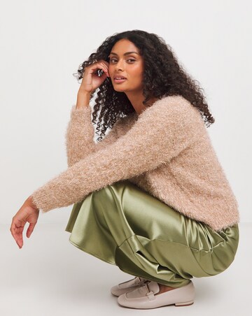 Tinsel V Neck Jumper