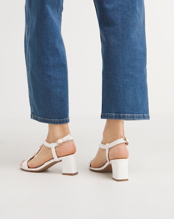 Cushion Walk T Bar Block Heeled Sandals EEE Fit