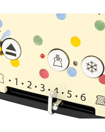 Emma Bridgewater 27250 Bumblebee and Polka Dot 4 Slice Stainless Steel Toaster