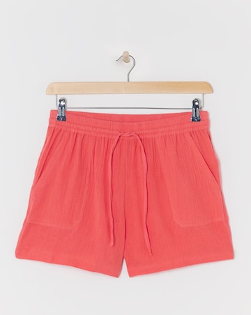 Blush Pink Cheesecloth Shorts