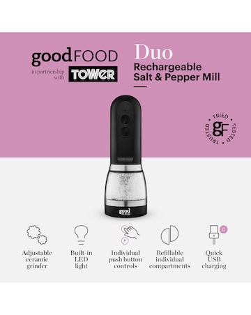 Tower x Good Food Dual Electric Salt & Pepper Mill