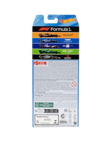 Hot Wheels Diecast Cars Formula 1 Race Team 5 Pack 1:64 Scale