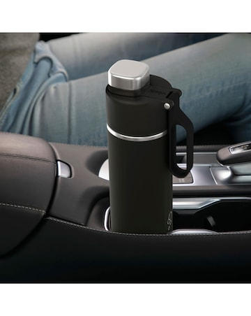 Ninja Thirsti Carbonated 20oz Bottle with Carbonation Lid in Black