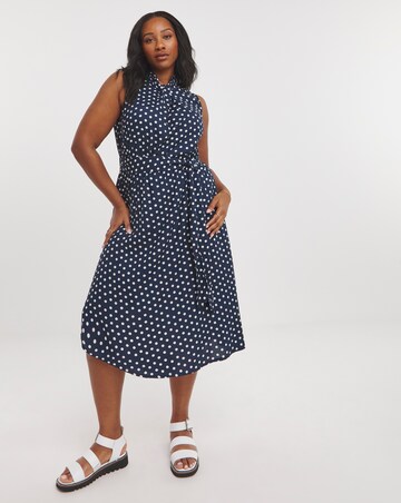 Joe Browns Maisie Polka Dot Midi Aysmmetric Dress