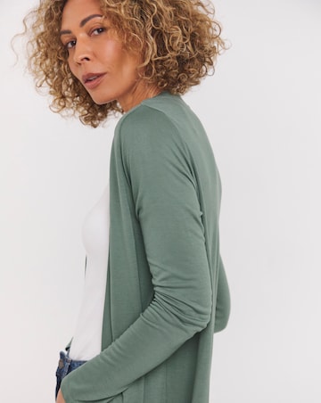 Deep Green Edge to Edge Cardigan